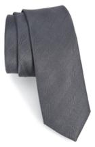 Men's The Tie Bar Herringbone Vow Silk Tie, Size - Grey