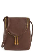 Hobo Fern Calfskin Leather Saddle Bag - Brown