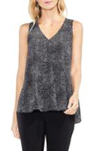 Women's Vince Camuto Dashes Sleeveless Drape Front Top, Size - Black