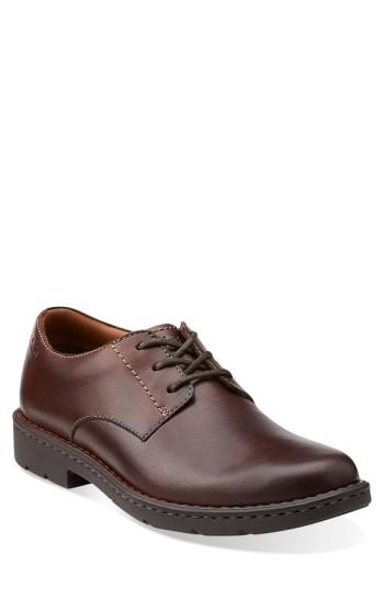 Men's Clarks 'stratton - Way' Plain Toe Derby .5 M - Brown