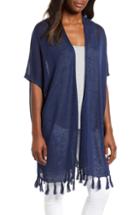 Women's Tommy Bahama Lea Long Linen Cardigan - Blue