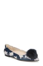 Women's Sam Edelman Raddie Faux Fur Pompom Flat