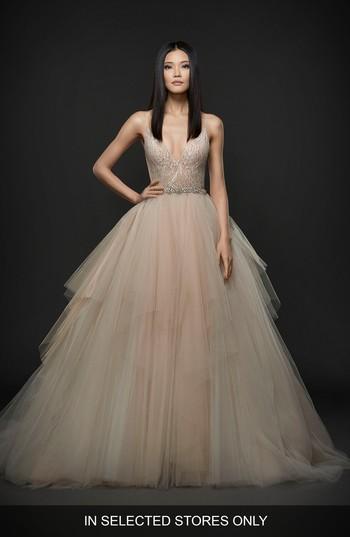 Women's Lazaro Embellished Bodice Ballgown, Size In Store Only - Pink