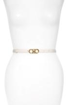 Women's Salvatore Ferragamo X-small New Gancini Leather Belt - Jasmine Flower
