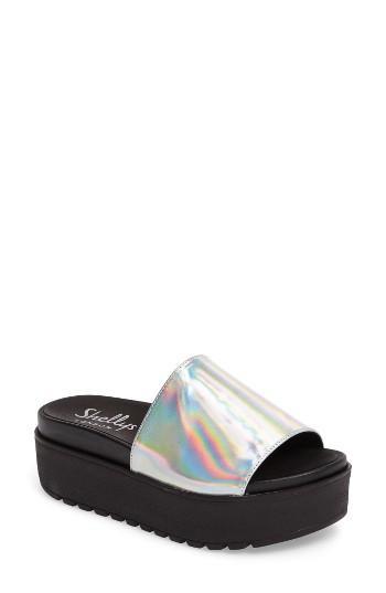 Women's Shellys London Kora Platform Slide Eu - Metallic