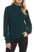 Women's Halogen Mock Neck Cable Knit Sweater