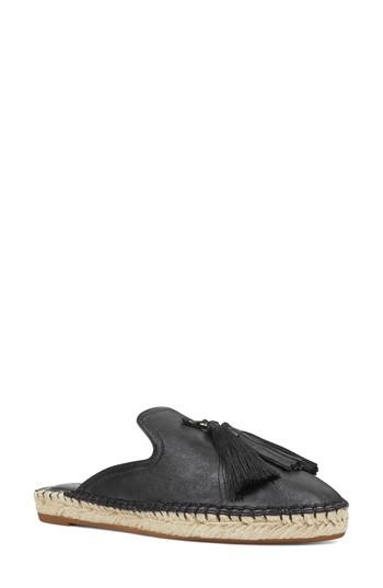 Women's Nine West Val Tasseled Loafer Mule M - Black