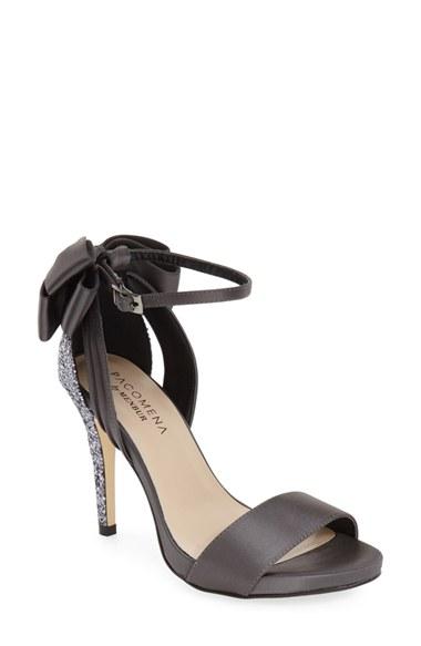 Women's Menbur 'clarin' Bow Ankle Strap Sandal Eu - Grey