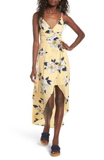 Women's J.o.a. Floral Faux Wrap Slipdress