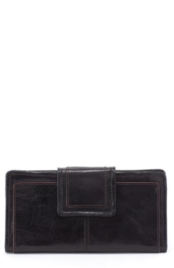 Women's Hobo Covet Leather Wallet - Black