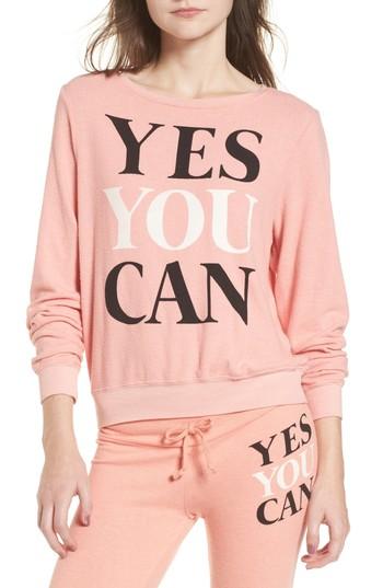 Women's Dream Scene Yes You Can Sweatshirt - Pink