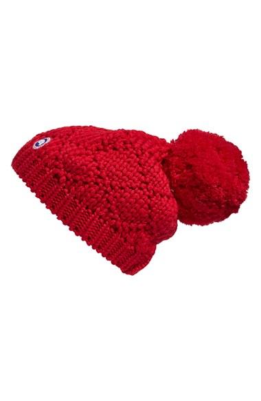 Women's Canada Goose Pom Merino Wool Beanie - Red