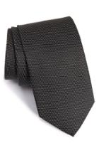 Men's Eton Microdot Silk Tie, Size - Black