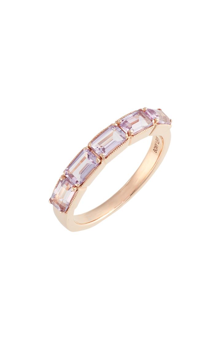 Women's Bony Levy Purple Amethyst Baguette Stack Ring (nordstrom Exclusive)