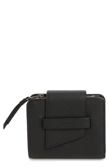 Women's Allsaints Small Ray Leather Wallet - Black
