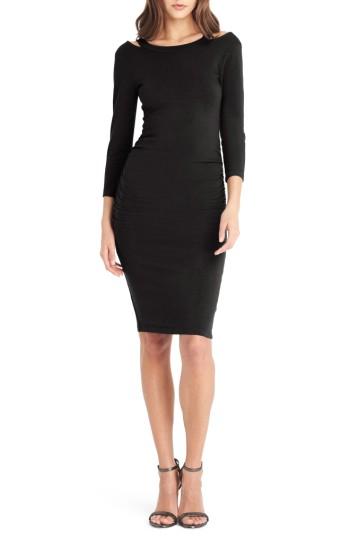 Women's Michael Stars Strap Back Body-con Dress - Black