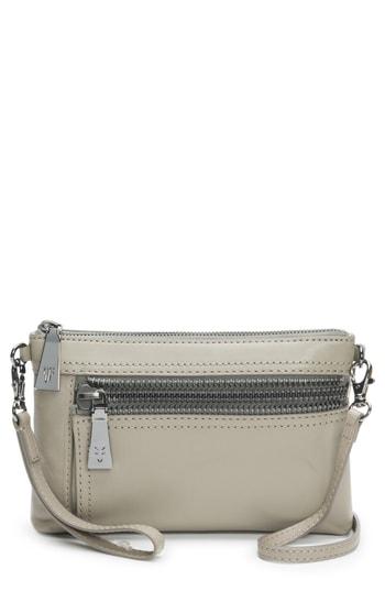 Frye Lena Leather Crossbody Bag - Grey