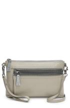 Frye Lena Leather Crossbody Bag - Grey