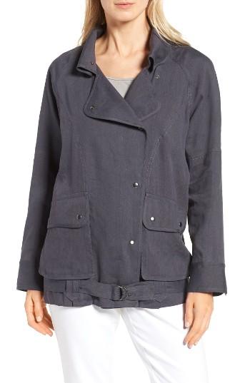 Women's Nordstrom Collection Linen Blend Utility Jacket