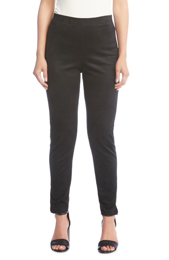 Women's Karen Kane Faux Suede Slit Cuff Pants