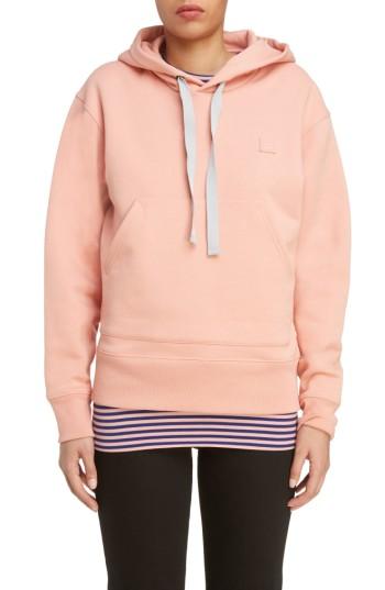 Women's Acne Studios Ferris Face Hoodie - Coral