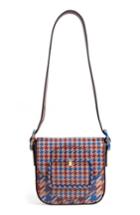 Tory Burch Mini Sawyer Houndstooth Leather Shoulder Bag -