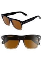 Women's Givenchy 55mm Square Sunglasses - Brown/ Black