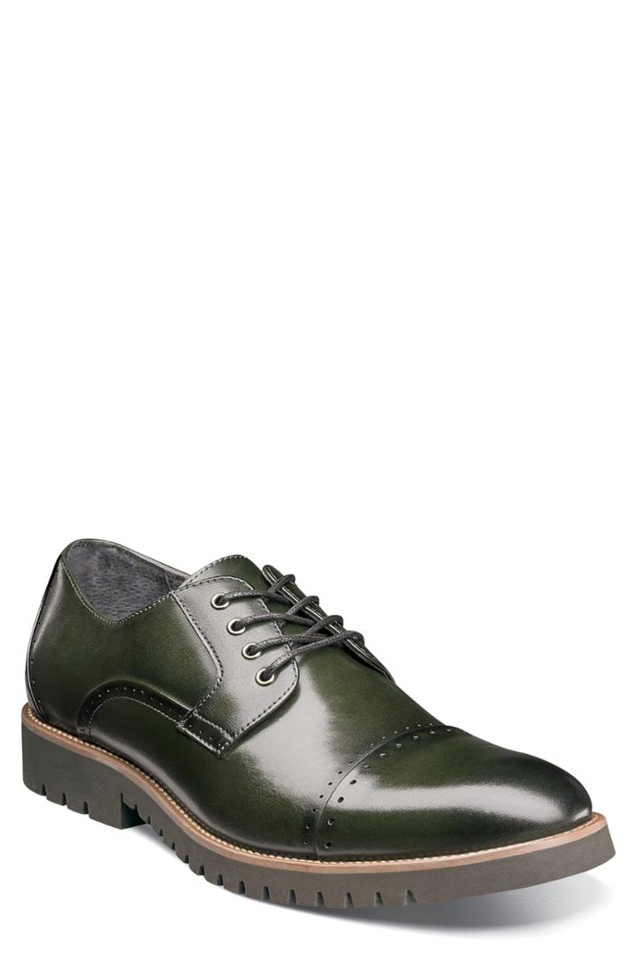 Men's Stacy Adams Barcliff Cap Toe Derby .5 M - Green
