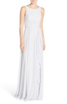 Women's Amsale 'rory' Sleeveless V-back Chiffon Gown
