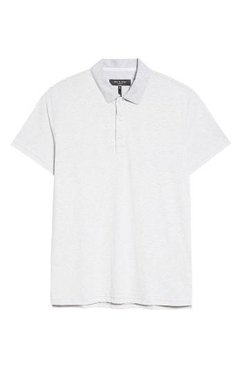 Men's Rag & Bone Stripe Polo, Size - Grey