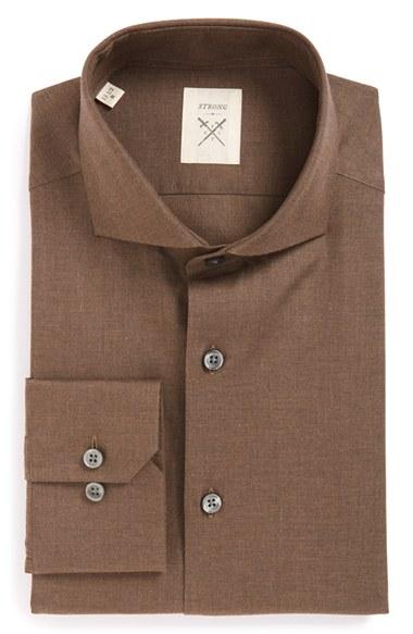 Men's Strong Suit 'espirit' Trim Fit Solid Dress Shirt