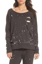Women's Chaser Distressed Fleece Sweatshirt - Black