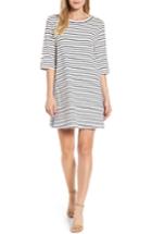 Women's Halogen Twill Tape Trim Knit Dress, Size - Black