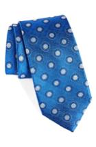 Men's Nordstrom Men's Shop Neat Medallion Silk Tie, Size X-long - Blue