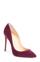 Women's Christian Louboutin Pigalle Follies Pointy Toe Pump Us / 36eu - Burgundy