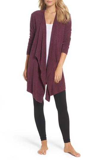 Women's Barefoot Dreams Cozychic Lite Calypso Wrap Cardigan - Purple