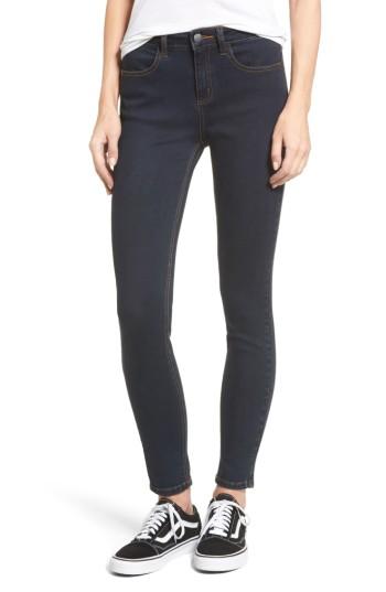 Women's Rvca Hi Roader High Waist Skinny Jeans - Blue