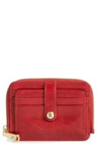 Women's Hobo 'katya' Leather Wallet - Red