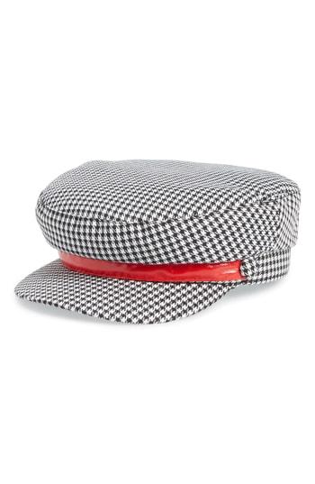 Women's Bp. Houndstooth Baker Boy Cap - Black