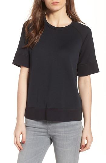 Women's James Perse Short Sleeve Sweatshirt - Grey