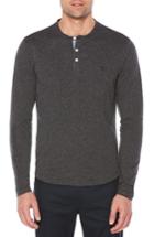 Men's Original Penguin Nep Henley, Size - Black