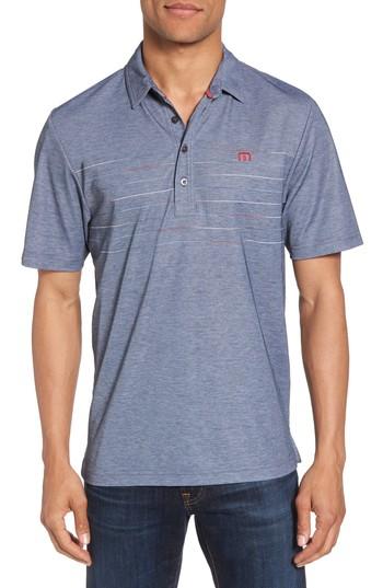 Men's Travis Mathew Good Good Polo Shirt - Blue
