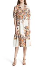 Women's Tory Burch Arabella A-line Silk Dress - White