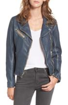 Women's Mauritius Leather Jacket - Blue