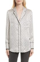 Women's Frame Paisley Silk Pj Blouse - White