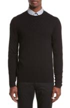 Men's Emporio Armani Plated Crewneck Sweater Eu - Black