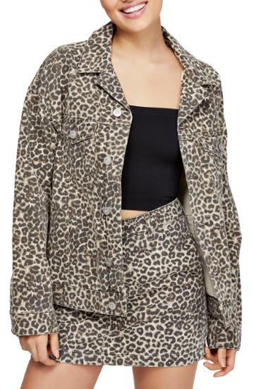 Women's Bdg Urban Outfitters Leopard Denim Western Jacket - Brown