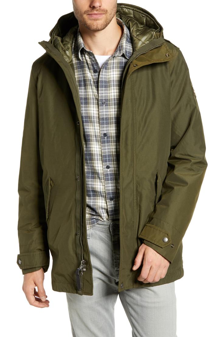 Men's Woolrich John Rich 'long Military Eskimo' 3-in-1 Hooded Jacket - Green
