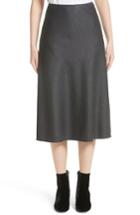 Women's St. John Collection Stretch Birdseye Flare Skirt - Grey