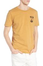 Men's Globe Nightfall Graphic Acid Wash T-shirt - Yellow